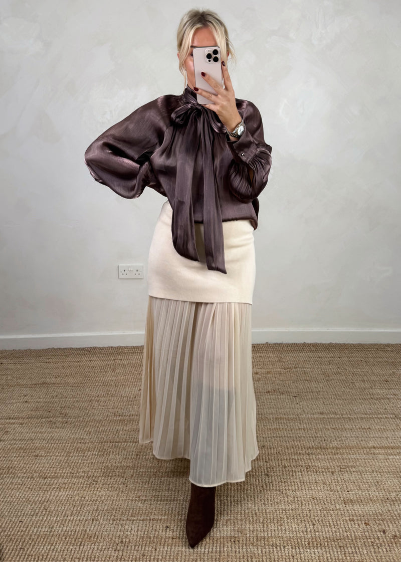 Anastasia blouse - chocolate