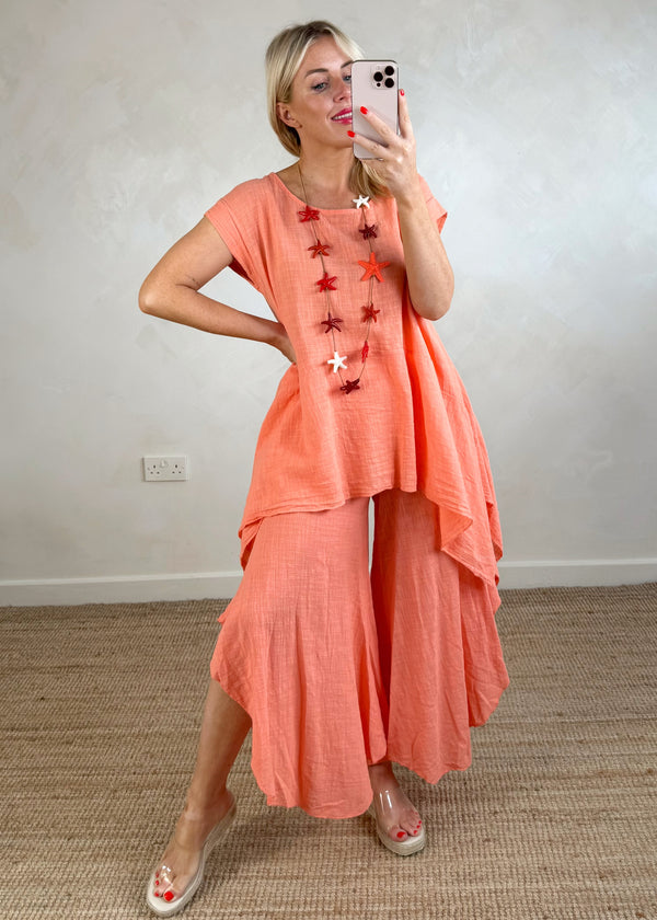 Verona dip hem - peach