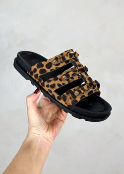 Caged sandal - leopard