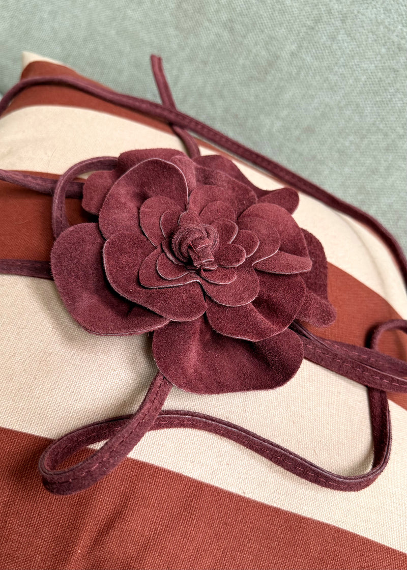 Corsage Leather belt - Merlot