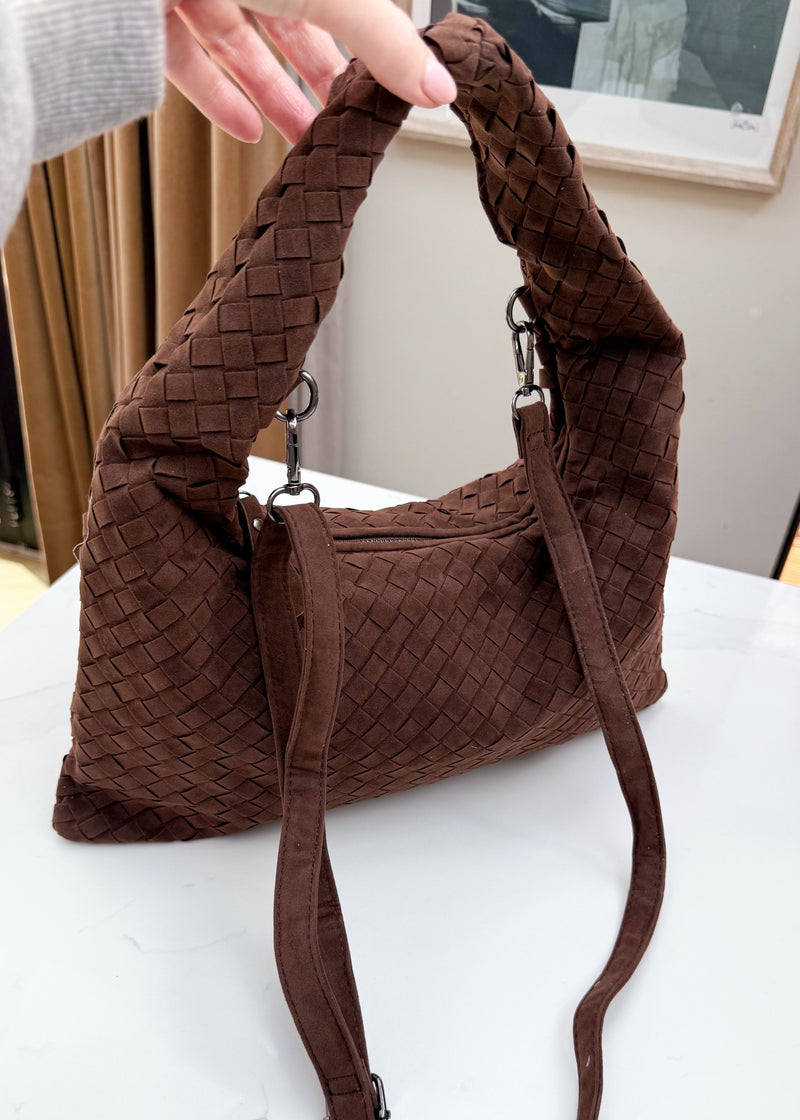 Veneto woven bag - chocolate