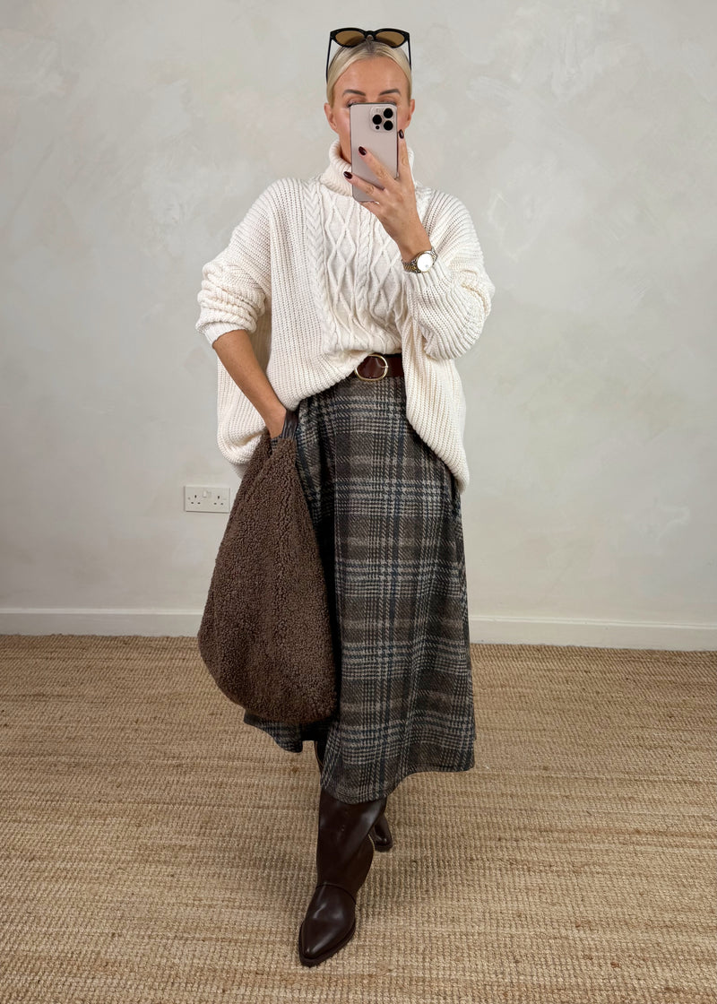 Claudia checked skirt - one