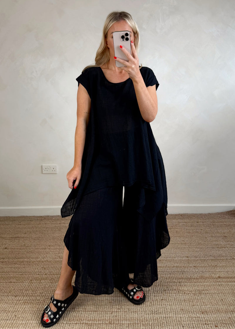 Juliet Wide leg trouser - black