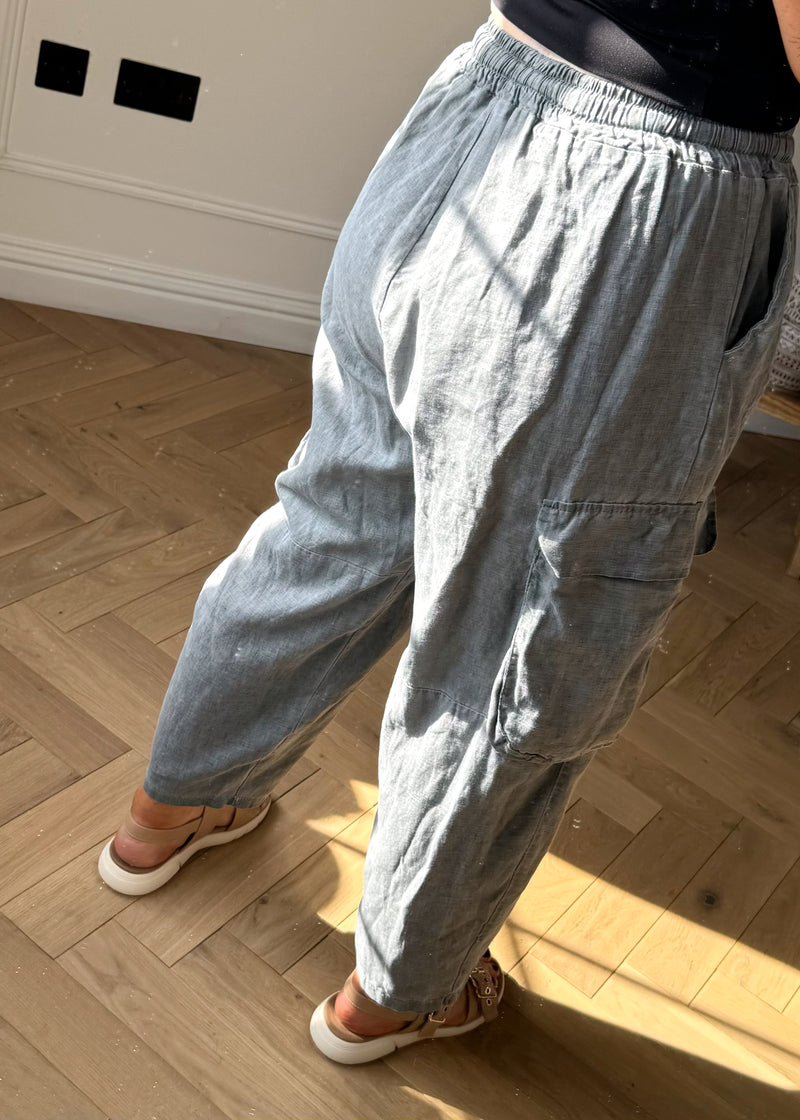 Monte linen pants - slate