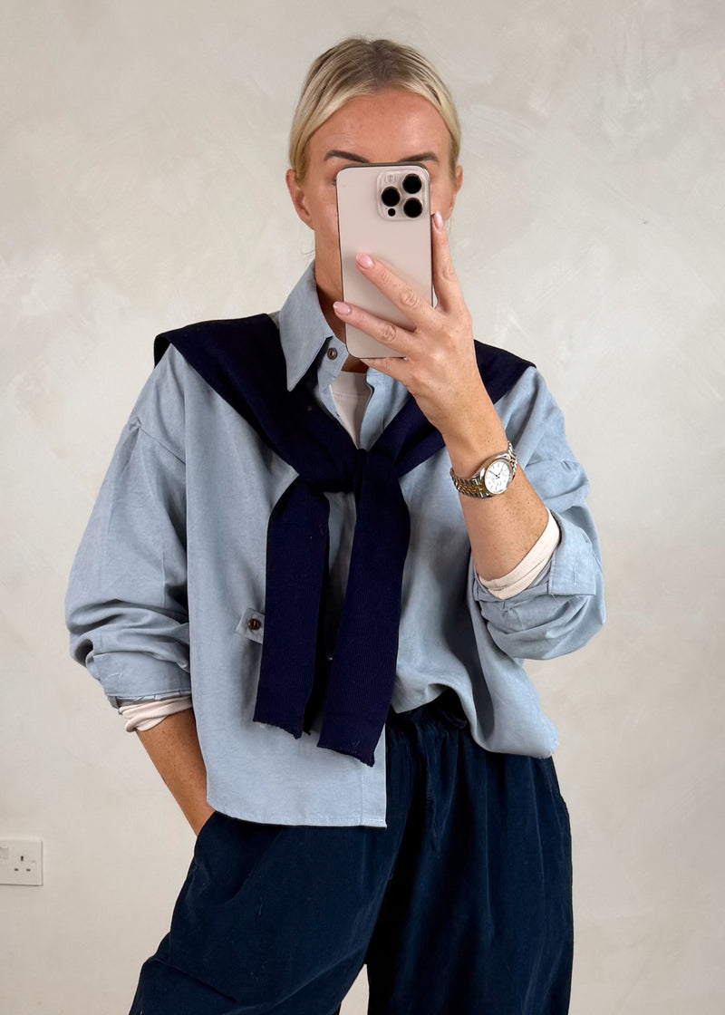Heritage double shirt knit - blue