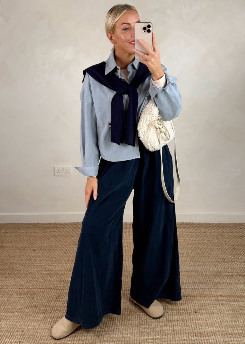 Heritage double shirt knit - blue