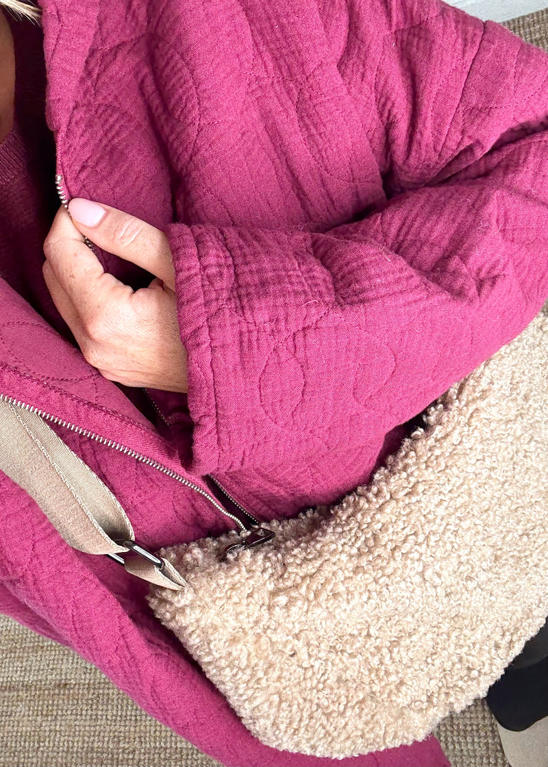 Stanley Hooded jacket - berry