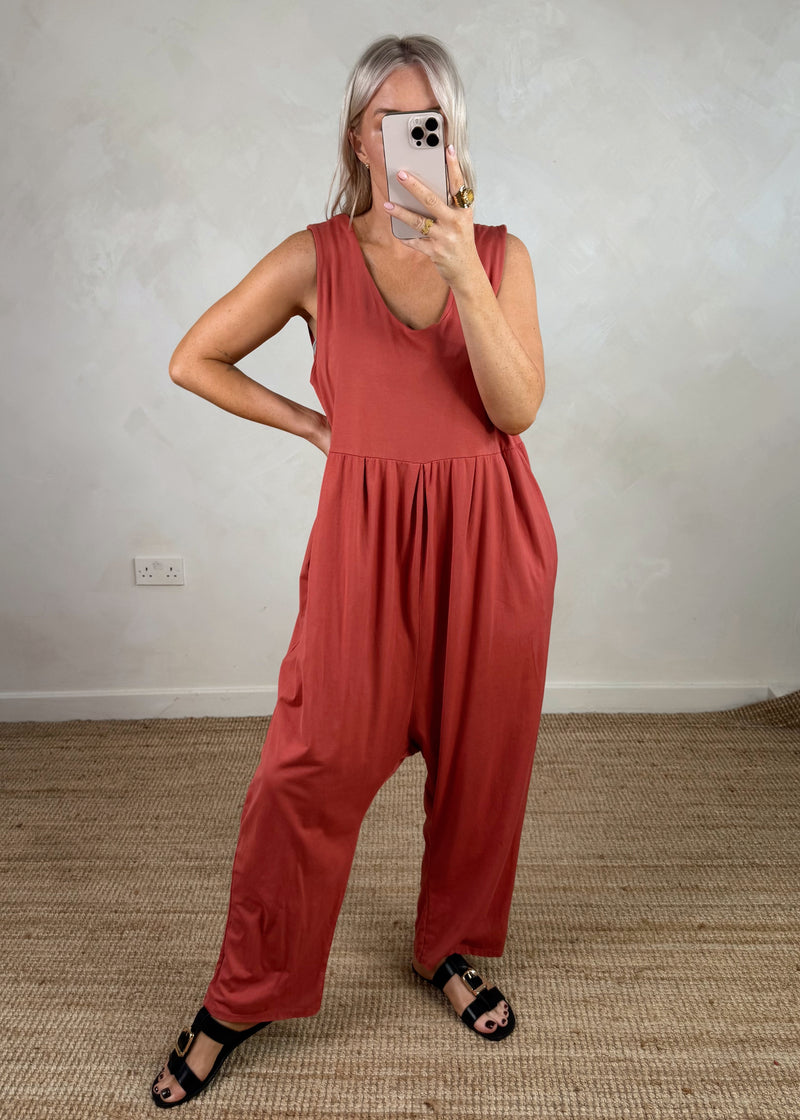Jett jumpsuit - terracotta
