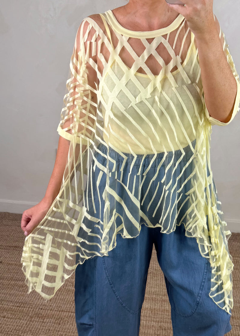 Nikki 2 layer top - lemon