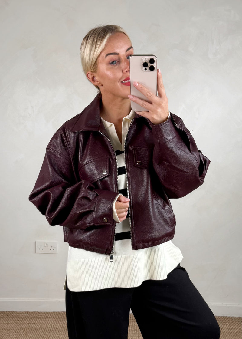 Beau oversized jacket - Merlot