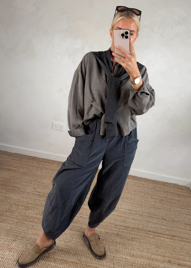 Heritage double shirt knit - slate