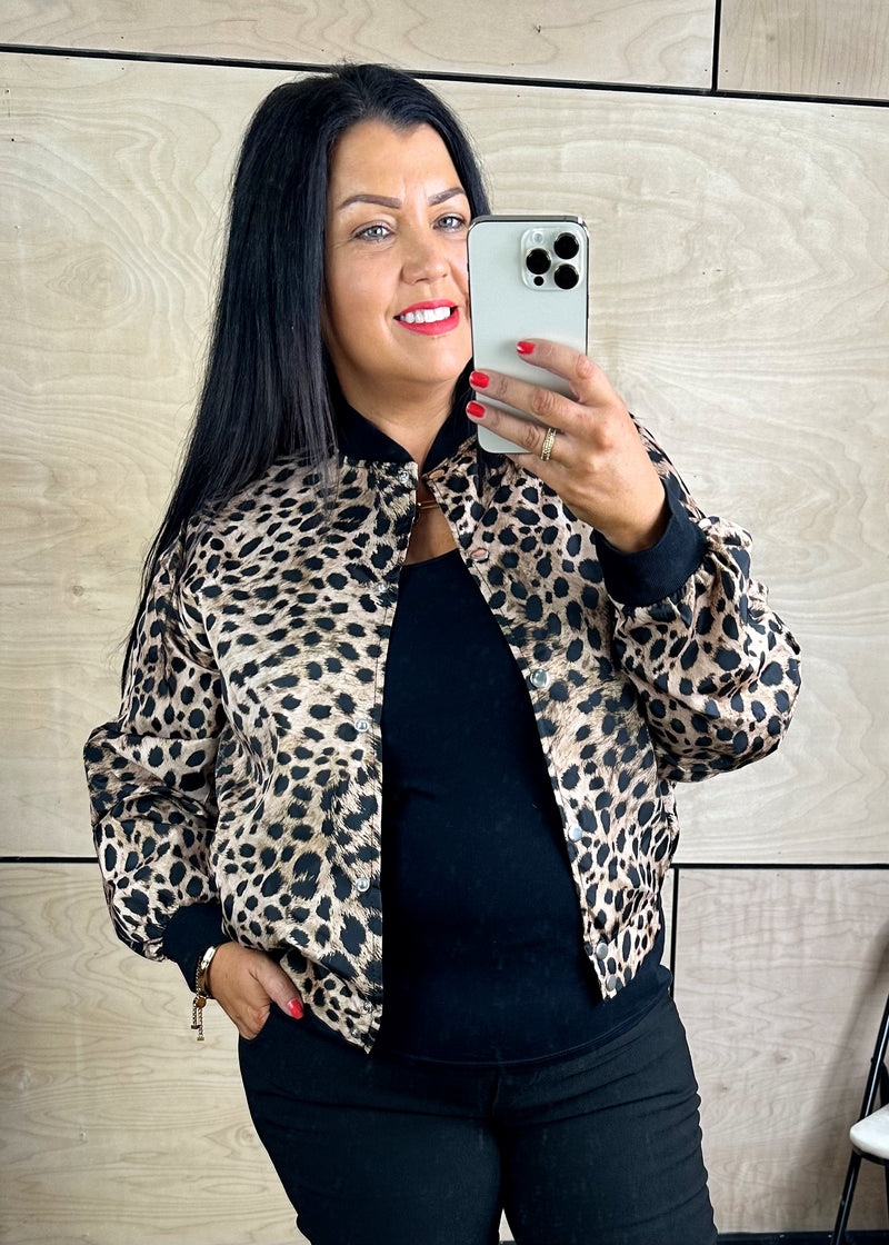 Cheetah bomber jacket