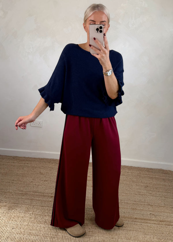 Maddie frill knit - navy