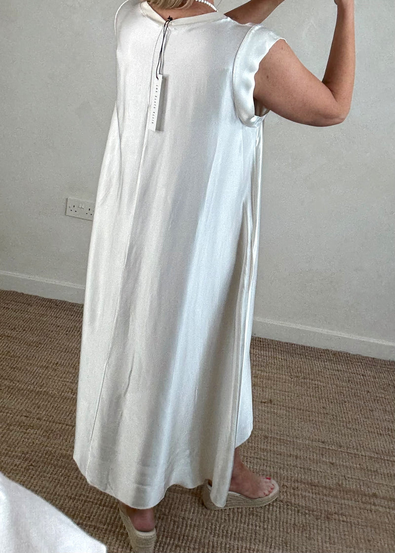Rae satin maxi - pearl