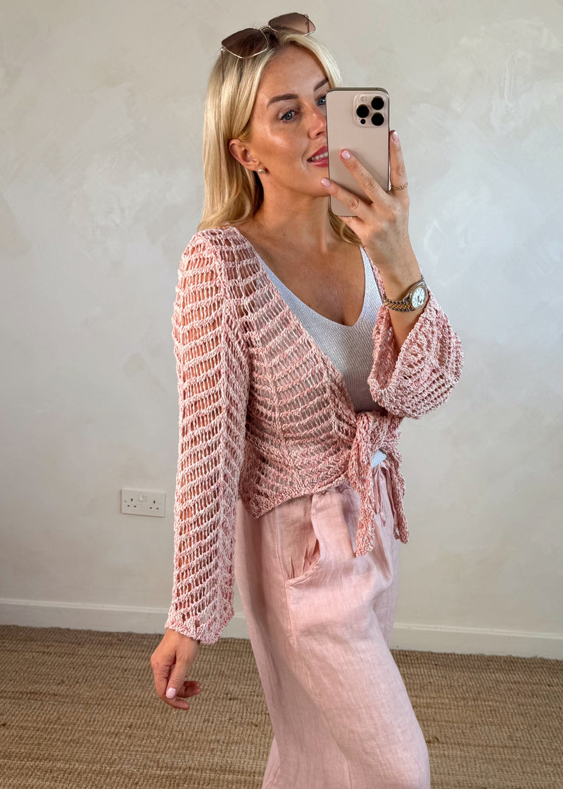 Diaz crochet cover up - peach