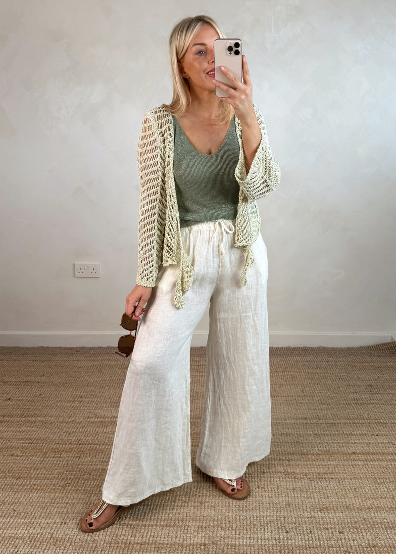 Betsy linen trouser - buttercream