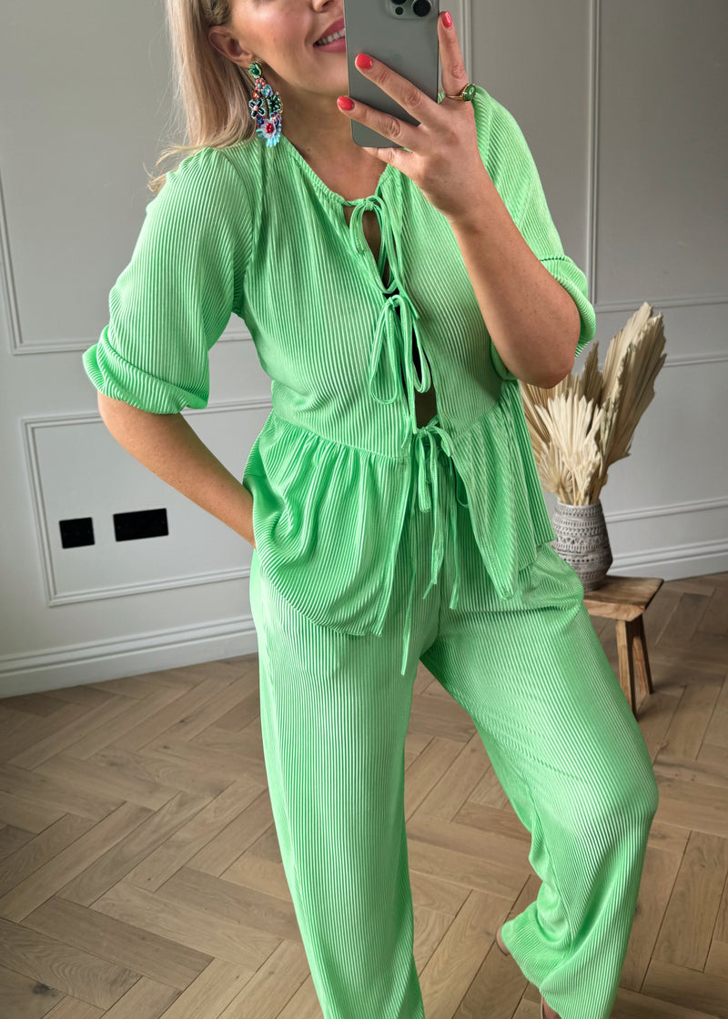 Jemima plisse co-ord - spearmint