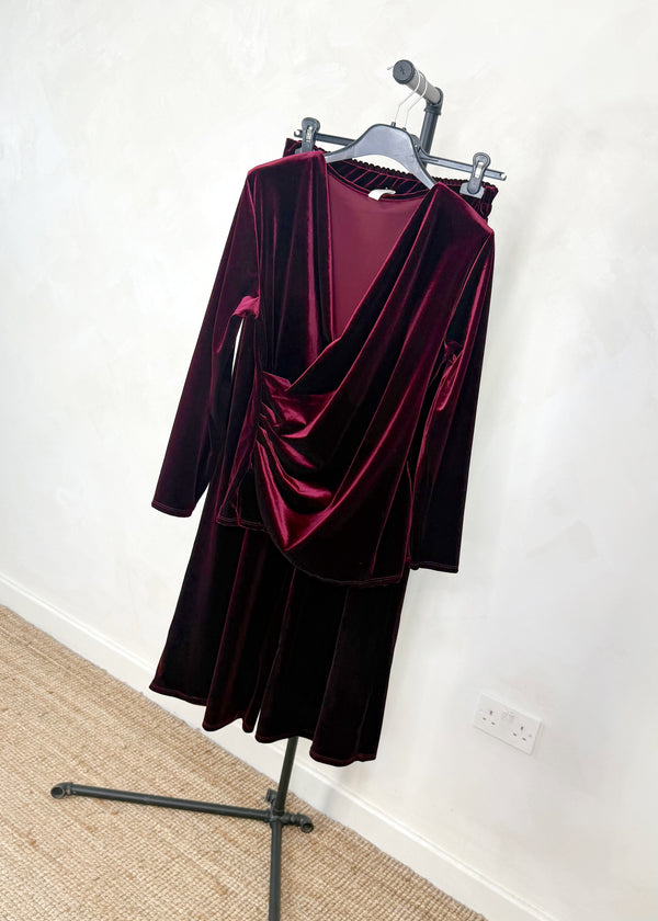 Dion Velvet trouser - Merlot