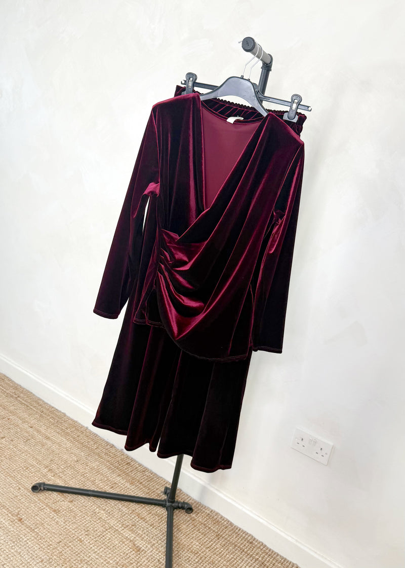 Dion Velvet trouser - Merlot