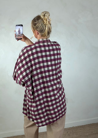 Raye check shirt - Merlot