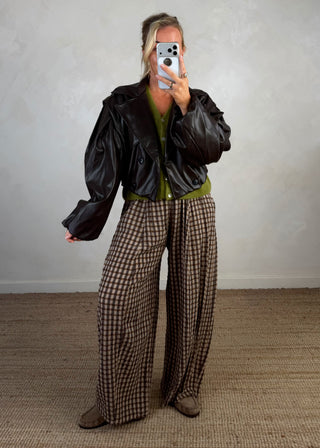 Austen biker jacket - Chocolate
