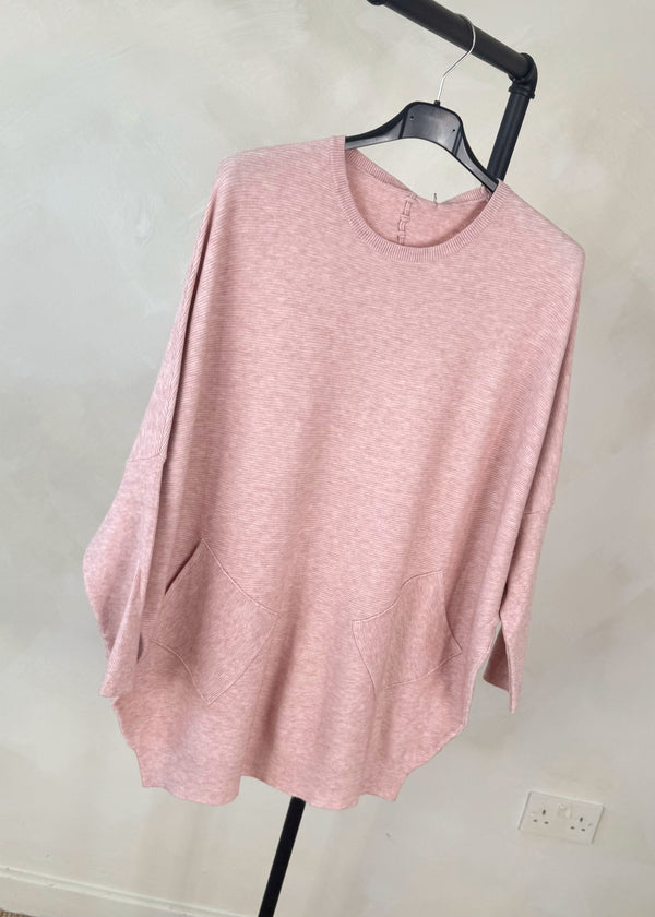 Ingrid pocket knit - blush