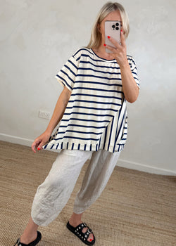 Charlie striped tee - navy
