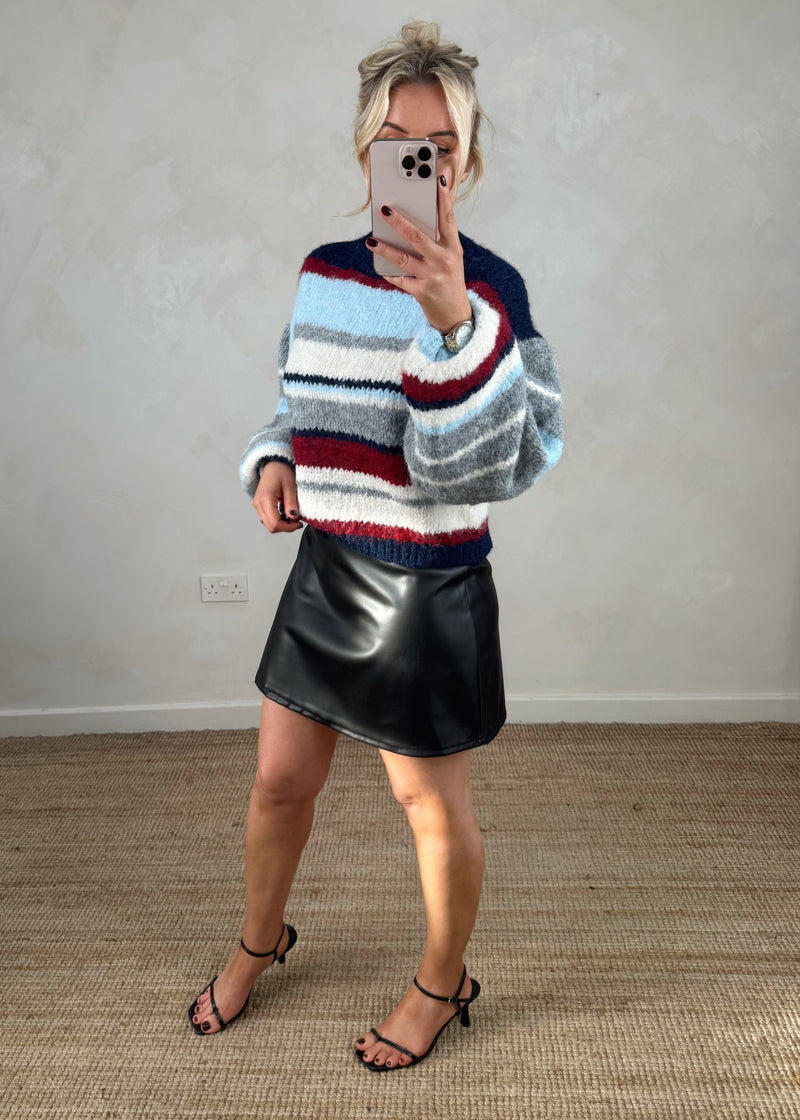 Cobain knit - navy stripe