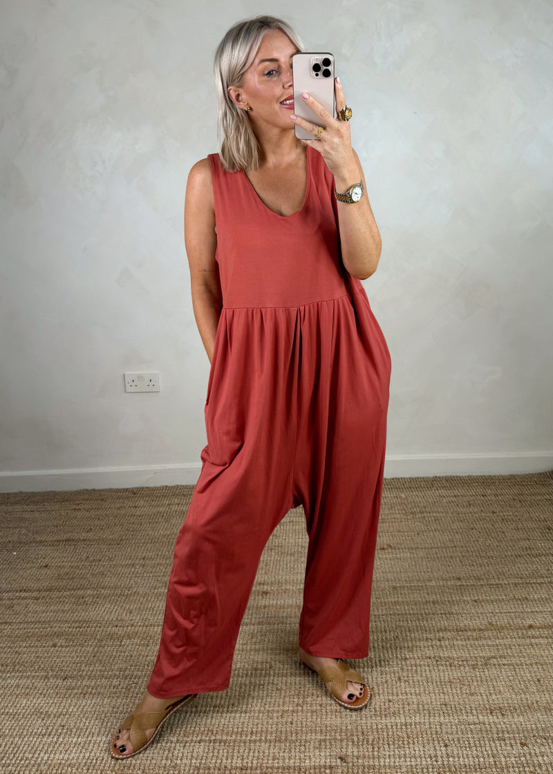 Jett jumpsuit - terracotta