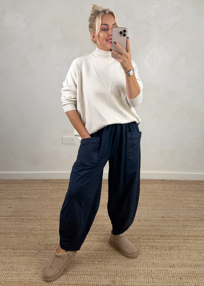 Moda casual pants - navy