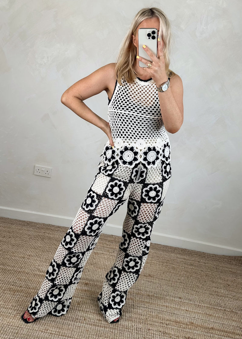 Life is a flower crochet palazzo
