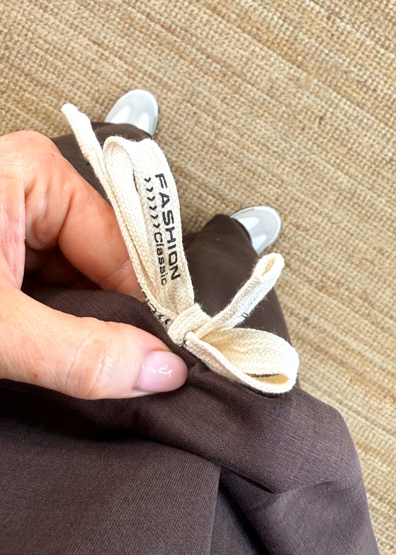 Carly Striped jogger - chocolate