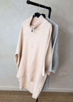 Axel longline knit - beige