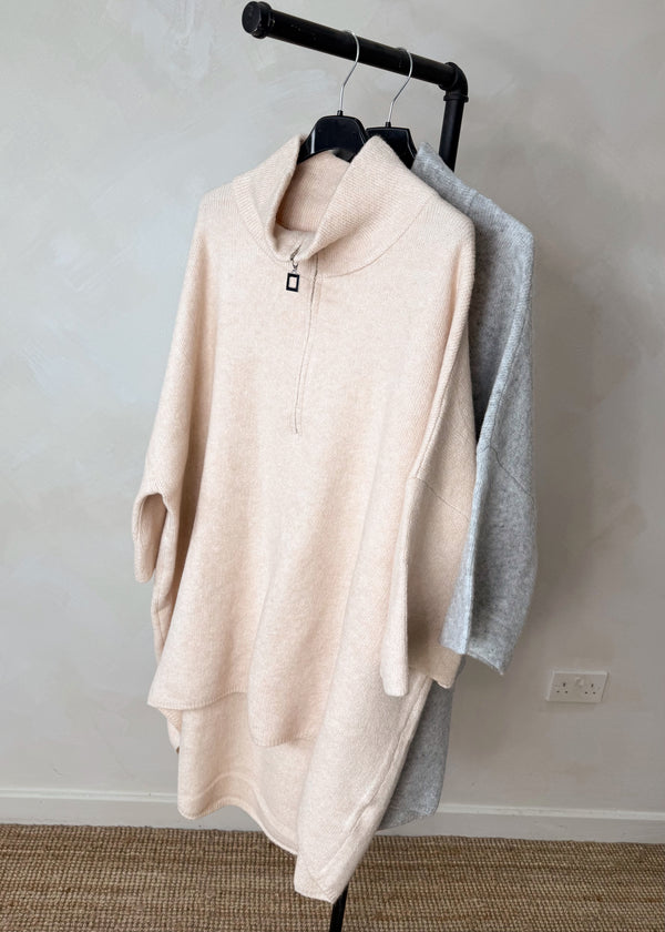 Axel longline knit - beige
