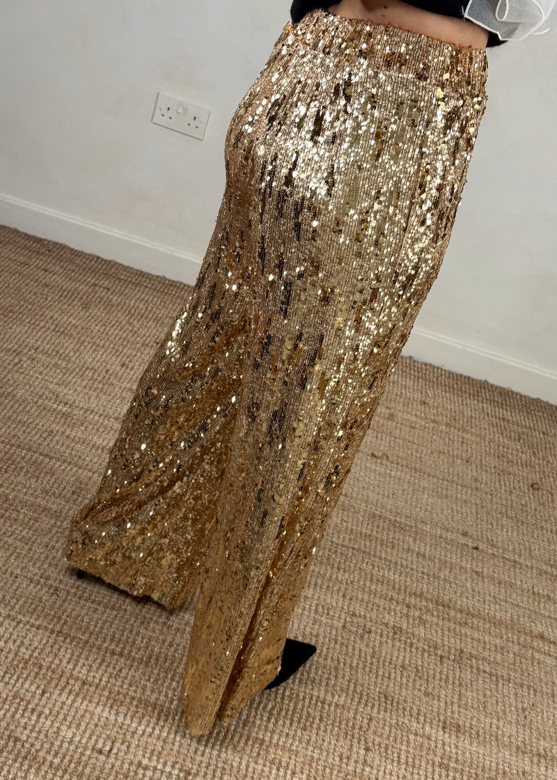 Trinny sequin pants - Gold