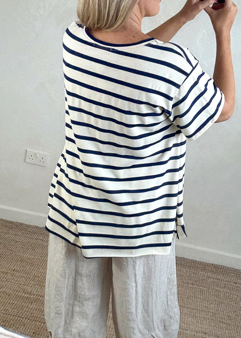 Charlie striped tee - navy