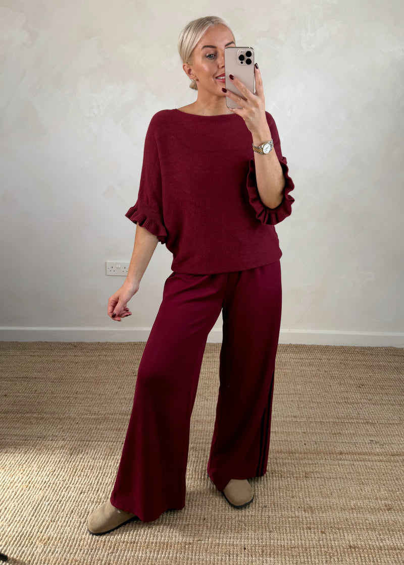 Maddie frill knit - Merlot