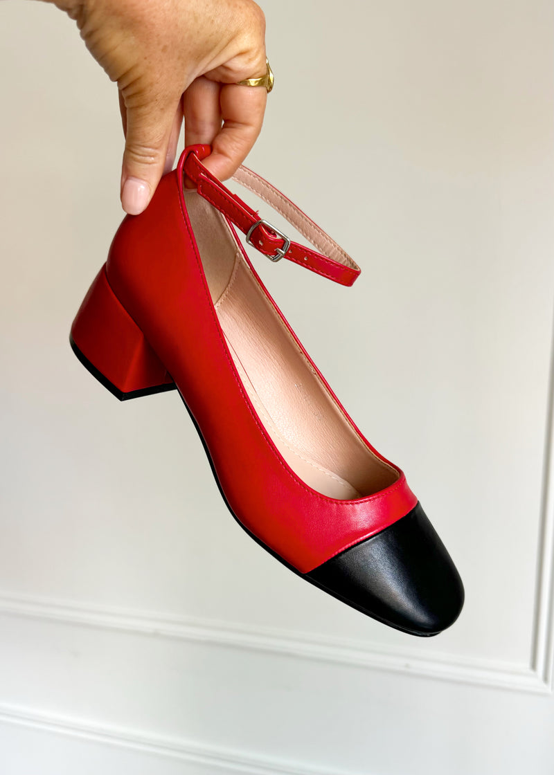 coco block heel - red-The Style Attic