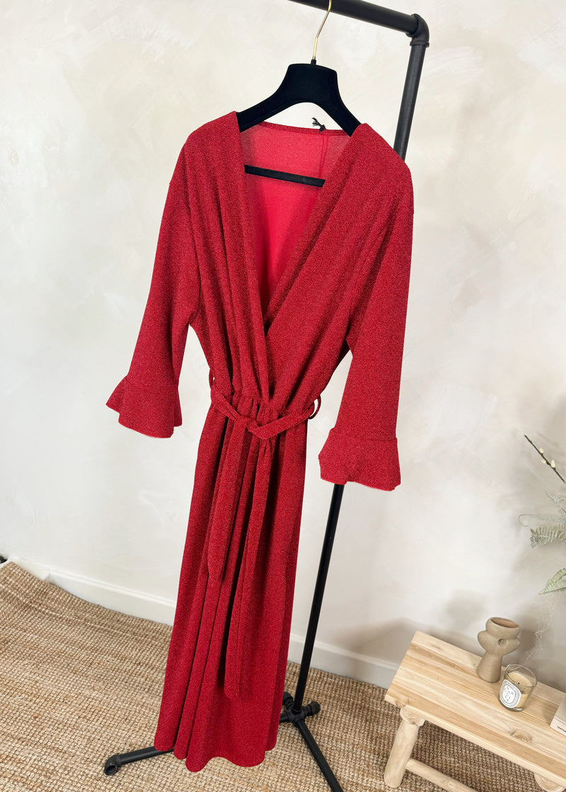 Bonnie wrap dress - red