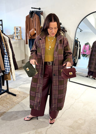 Nicole checked jacket - Olive