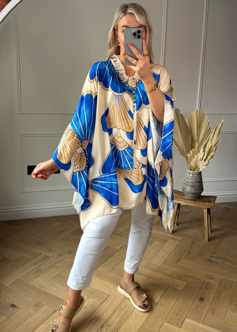 Hamptons blouse - cobalt