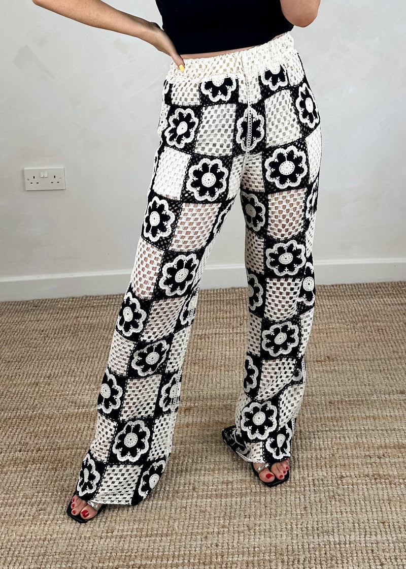 Life is a flower crochet palazzo