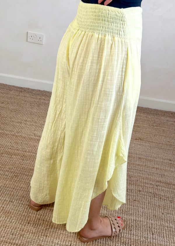 Juliet Wide leg trouser - lemon