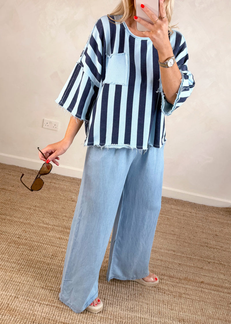 Romie striped sweater - blue