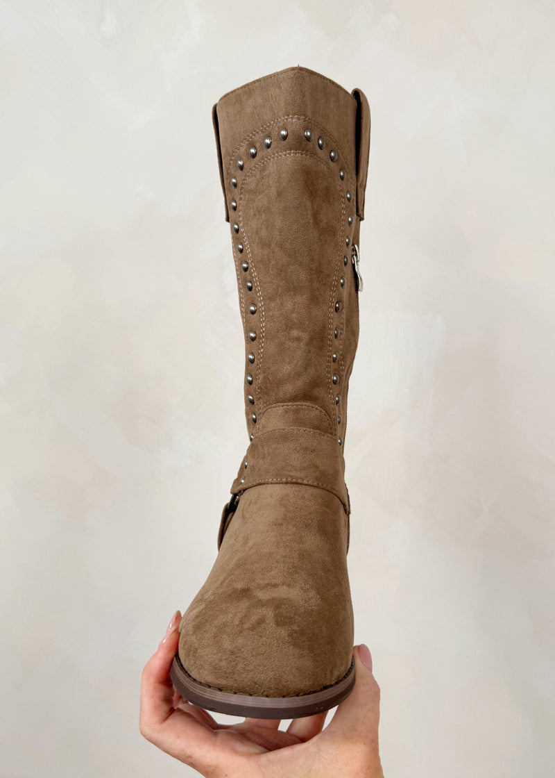 Dusty studded boots - mink