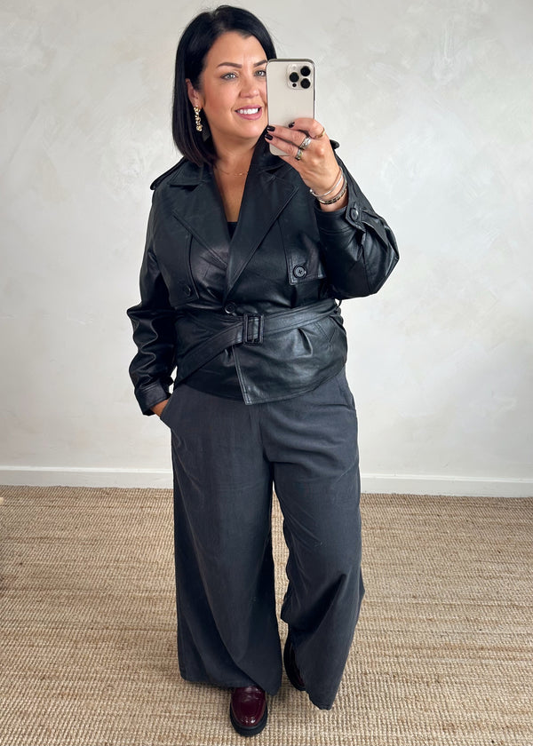 Ella trench coat - black