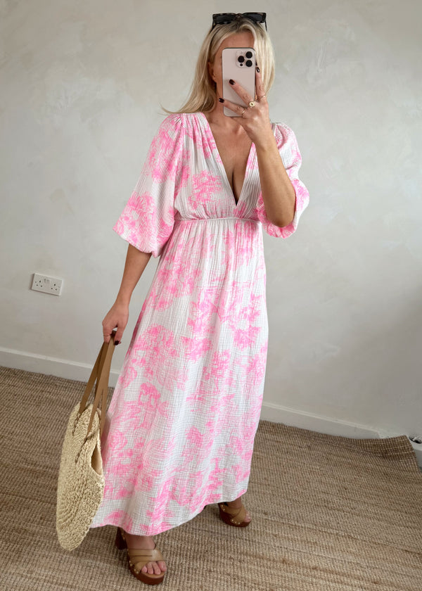 Julia maxi - bubblegum floral
