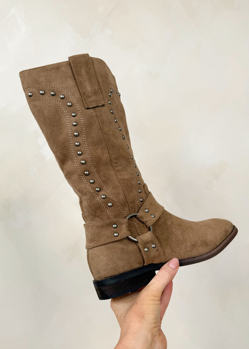 Dusty studded boots - mink