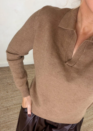 Bonnie collared knit - Camel