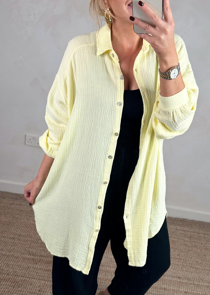 Jamie cheesecloth shirt - lemon